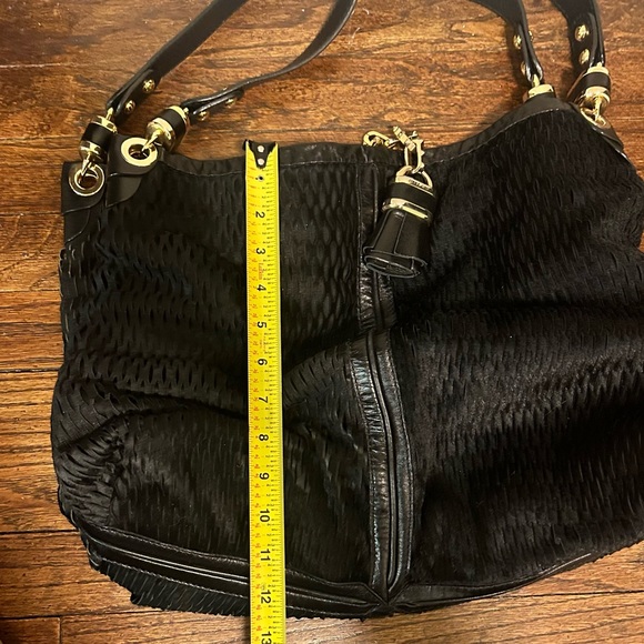 Authentic Jimmy Choo Hobo Shoulder Bag w/Tassel, Metal Pyramids - Picture 12 of 16